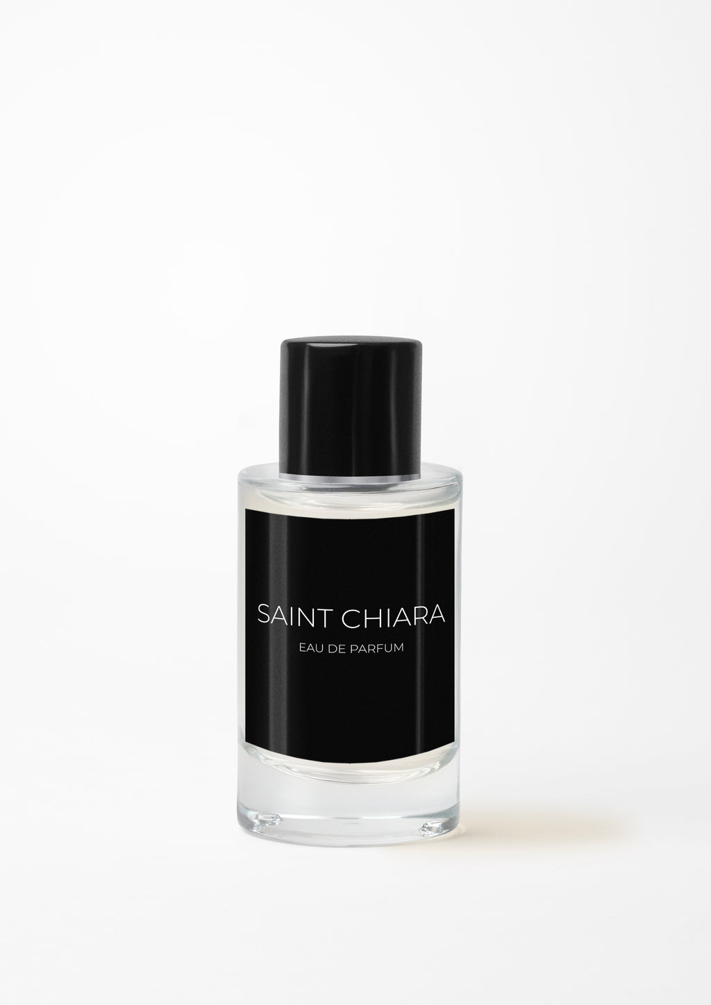 Saint Chiara perfume bottle on a white background